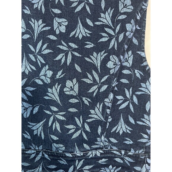 Draper James Navy Leaf Print Mini Dress - Picture 6 of 8